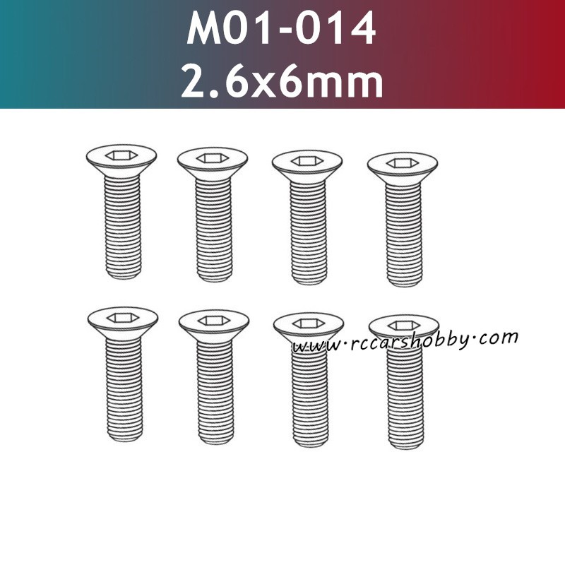UDIRC 1001 1002 1002SE Parts 2.5x8mm Hexagon Socket Countersunk Head Tapping Screw M01-014