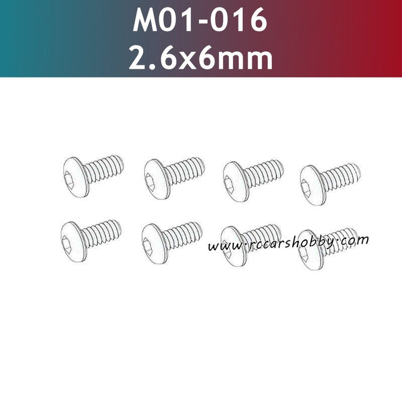 UDIRC 1001 1002 1002SE Parts 2.6x6mm Hexagon Socket Button Head Tapping Screw M01-016