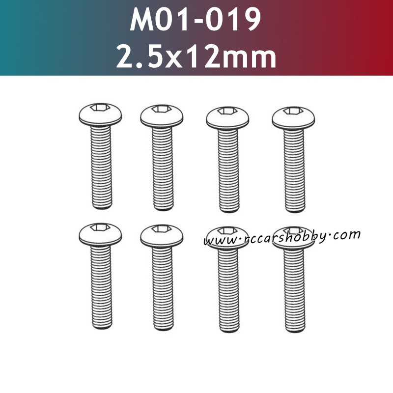 UDIRC 1001 1002 1002SE Parts 2.5x12mm Hexagon Socket Button Head Machine Screw M01-019