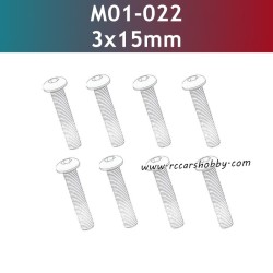 UDIRC 1001 1002 1002SE Parts 3x15mm Hexagon Socket Button Head Machine Screw M01-022