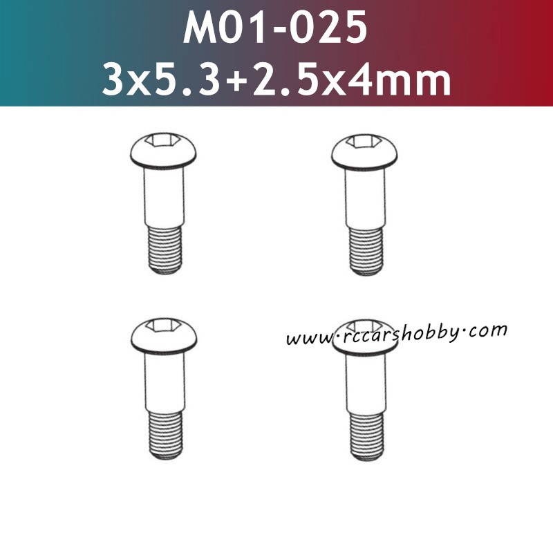 UDIRC 1001 1002 1002SE Parts 3.5x3+2.5x4mm Hexagon Socket Button Head Shoulder Machine Screw M01-025