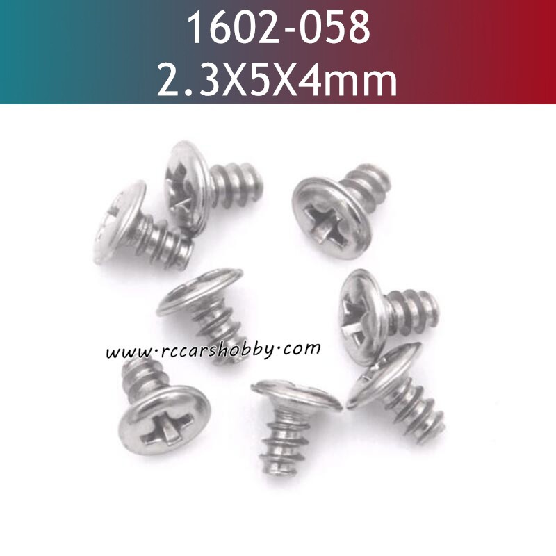 UDIRC UD1602 RC Truck Parts 2.3X5x4MM PB Screws 1602-058