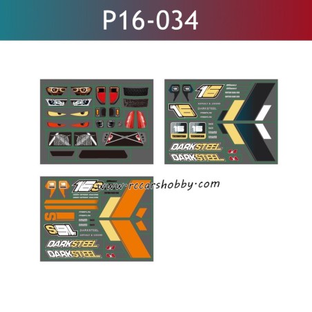 UDIRC UD1610 Pro High Speed RC Truck Parts Stickers P16-034