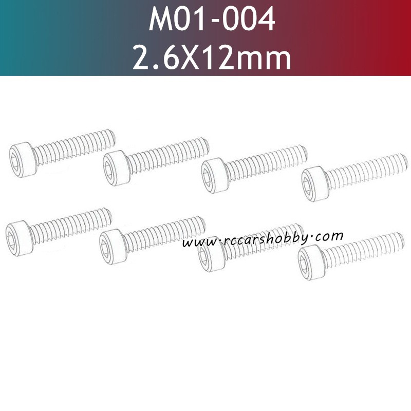 UDIRC UD1610 Pro Parts 2.6X12MM HB Hexagon Socket Head Cap Tapping Screw M01-004