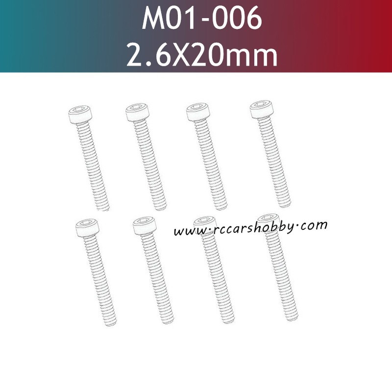 UDIRC UD1610 Pro Parts 2.6X20MM HB Hexagon Socket Head Cap Tapping Screw M01-006