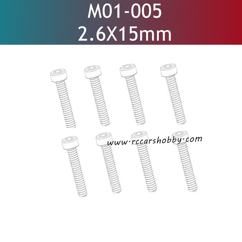 UDIRC UD1610 Pro Parts 2.6X15MM HB Hexagon Socket Head Cap Tapping Screw M01-005