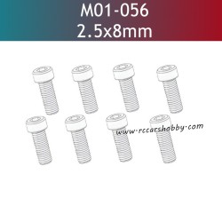 UDIRC UD1610 Pro RC Car Parts 2.5x8mm Hexagon Socket Head Cap Machine Screw M01-056