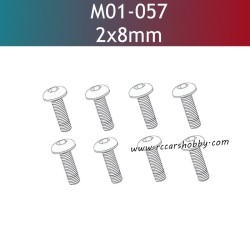 UDIRC UD1610 Pro RC Car Parts 2x8mm PM Hexagon Round Head Machine Screw M01-057