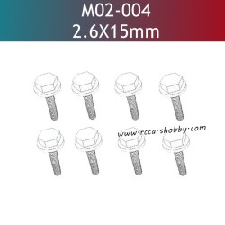 UDIRC UD1610 Pro RC Car Parts 2.6X15MM Outer Hexagonal Flange Screw M02-004