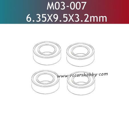 UDIRC UD1610 Pro RC Car Parts 6.35X9.5X3.2MM Ball Bearings M03-007