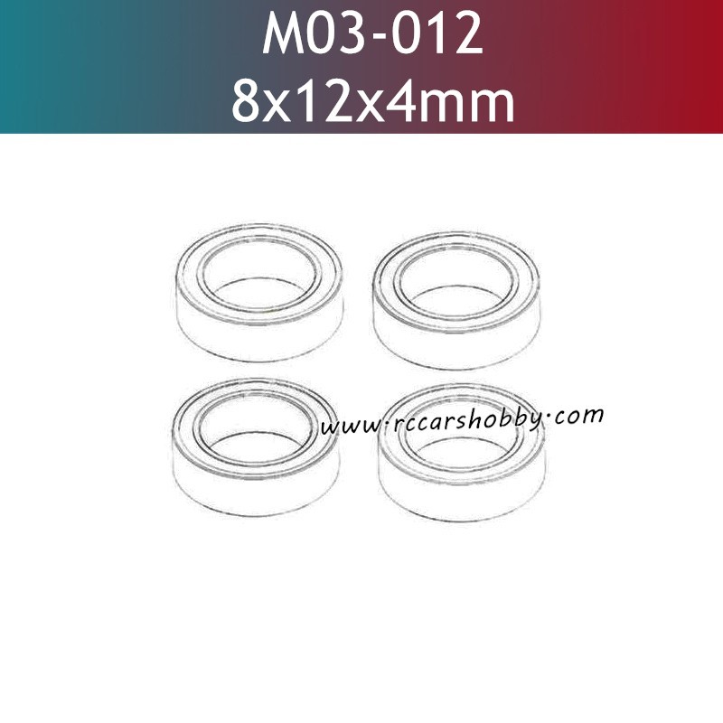 UDIRC UD1610 Pro RC Car Parts 8x12x4MM Ball Bearings M03-012