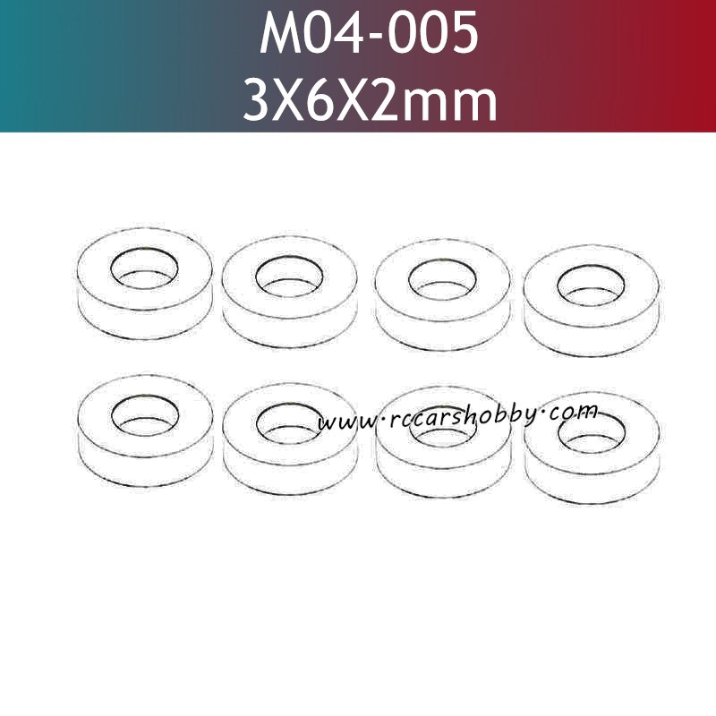 UDIRC UD1610 Pro RC Car Parts 3X6X2MM Shock Absorber Copper Bushing M04-005