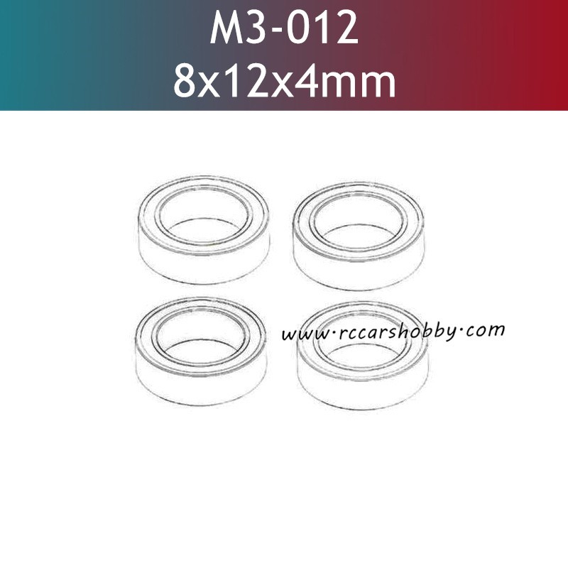 UDIRC UD1610S Parts 8x12x4MM Ball Bearings M03-012