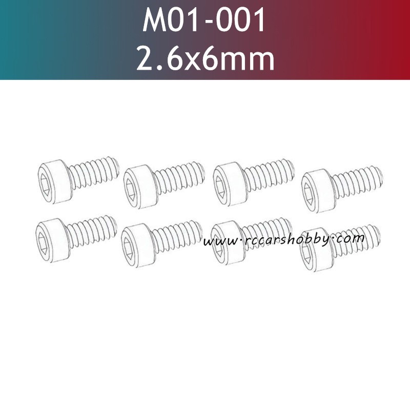 UDIRC UD1610S Parts 2.6x6mm HB Hexagon Socket Head Cap Tapping Screw M01-001