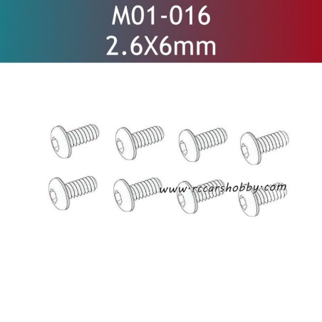 UDIRC UD1610S Parts 2.6x6mm TB Hexagon Socket Button Head Tapping Screw M01-016