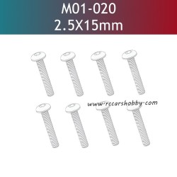 UDIRC UD1610S Parts 2.5x15mm TM Hexagon Socket Button Head Machine Screw M01-020