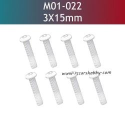 UDIRC UD1610S Parts 3x15mm TM Hexagon Socket Button Head Machine Screw M01-022