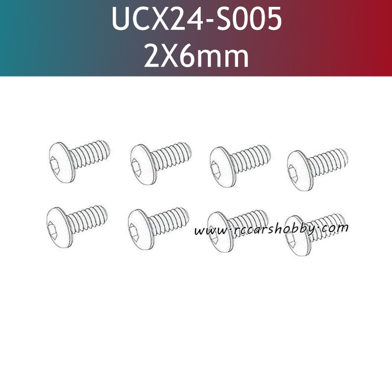 UDIRC UD1610S Parts 2X6mm PM Hexagon Round Head Machine Screw UCX24-S005