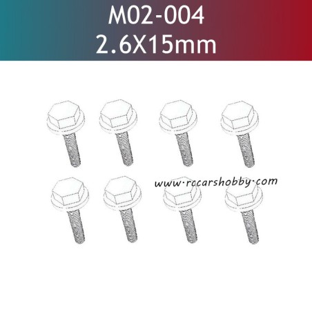 UDIRC UD1610S Parts 2.6X15MM Outer Hexagonal Flange Screw M02-004