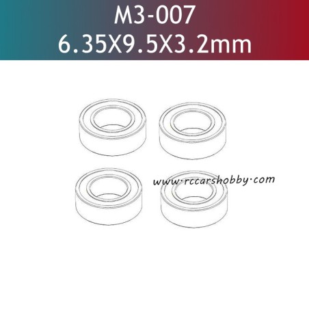 UDIRC UD1610S Parts 6.35X9.5X3.2MM Ball Bearings M03-007