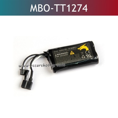 UDIRC UD1611 RC Car Parts 7.4V 1200mAh Battery T-Plug MBO-TT1274