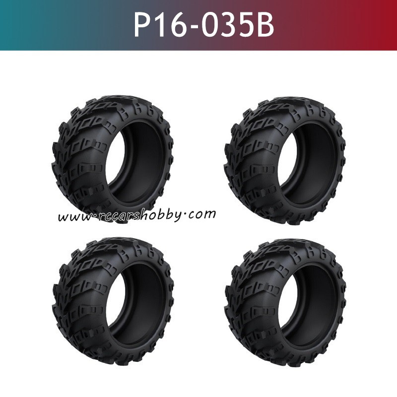 UDIRC M16 RC Car Parts Rubber Wheels without Hubs P16-035B