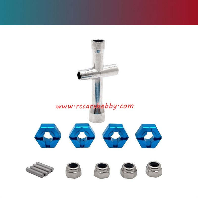 UDIRC M16 High Speed RC Car Upgrade Parts 12mm Sleeve Blue