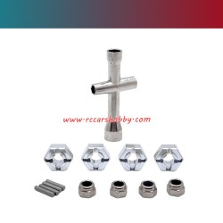 UDIRC M16 High Speed RC Car Upgrade Parts 12mm Sleeve Silver