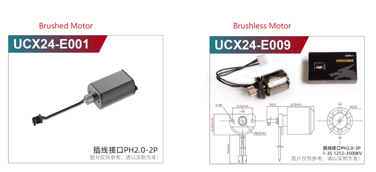 UDIRC UCX2402 Parts motor Comparison